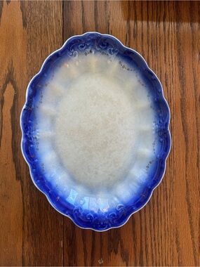 MOVING END OF MAY Antique La Française Scalloped Serving Platter